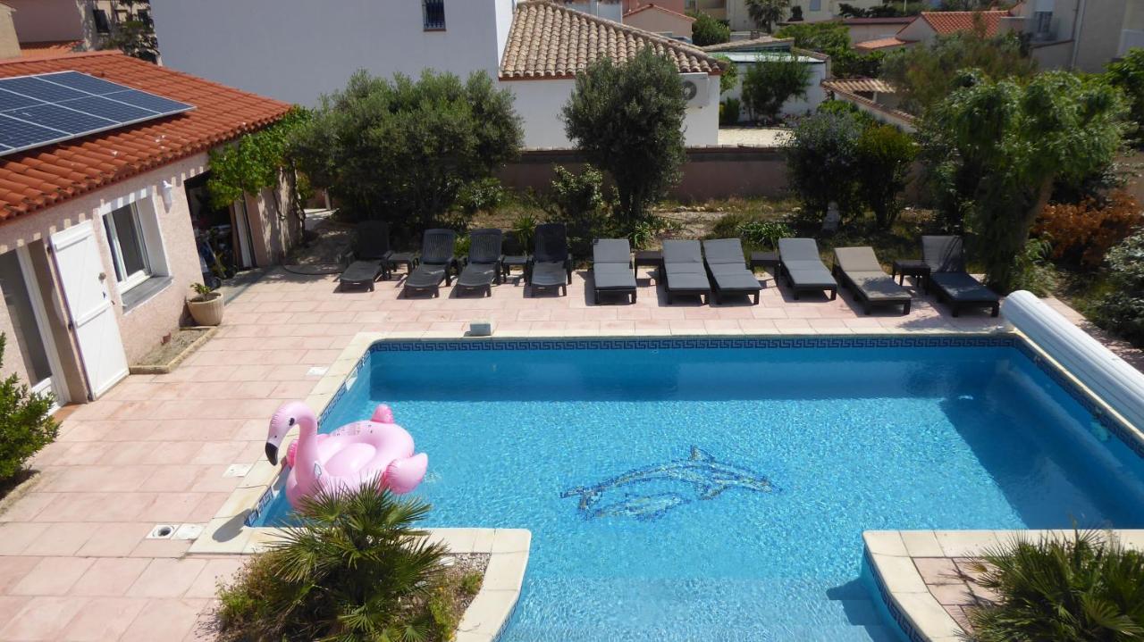 Villa Les 2 Dauphins Le Barcarès Exterior foto